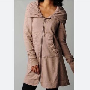 Prairie Underground Cloak Hoodie French Terry Jacket Chocolate Brown SZ M